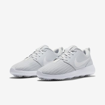 Nike Roshe G - Női Golf Cipő - Platina/Fehér/Metal Fehér